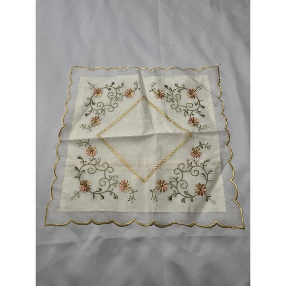 Other - Vintage Embroidered Pillow Case , Living Room , Cottage Core , Lace